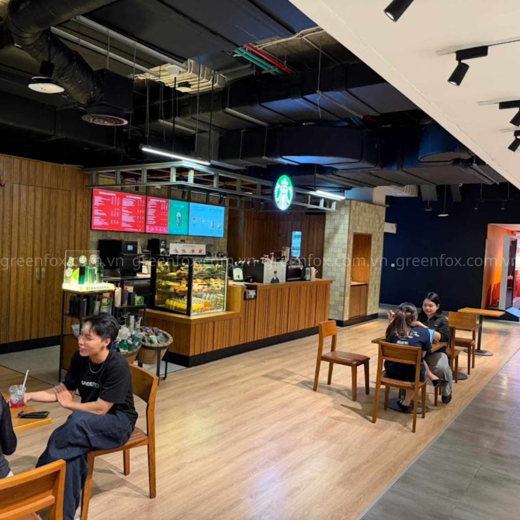 Dự án cung cấp gạch ốp lát cho chuỗi cà phê Starbucks tại VNG Campus bởi Greenfox