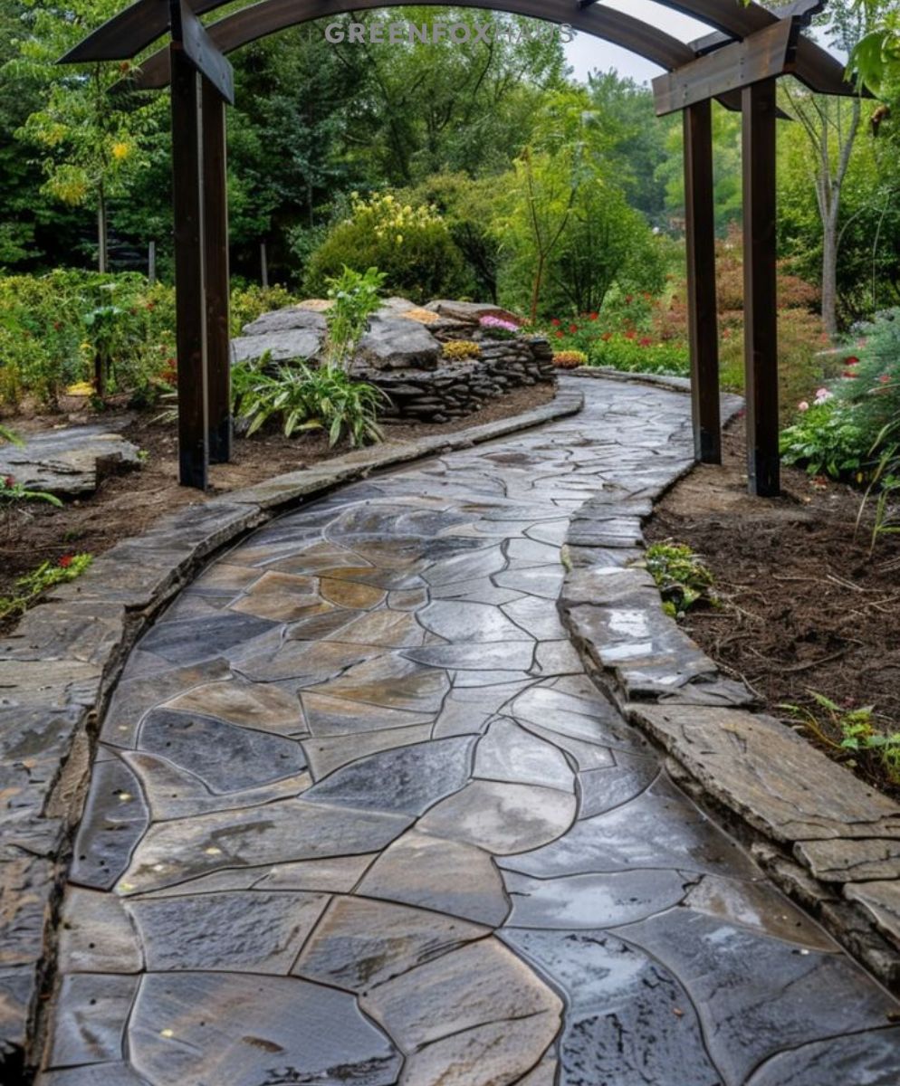 Sử dụng đá rối lót sân