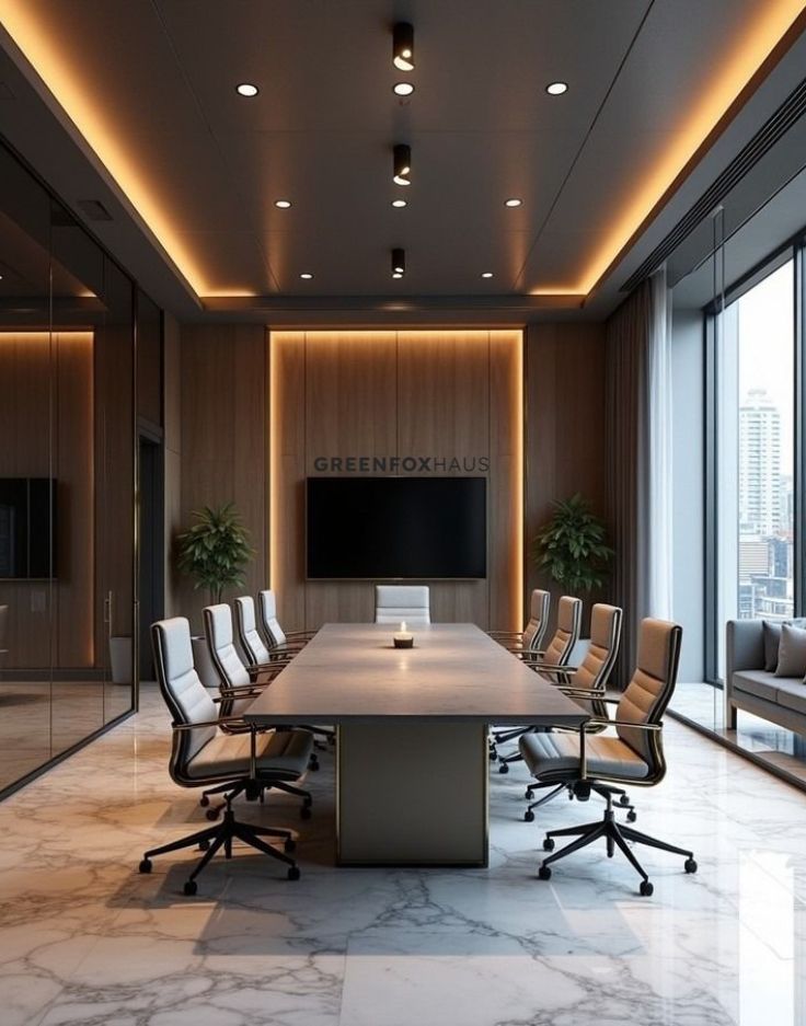 Gạch mable trắng cho phòng họp văn phòng