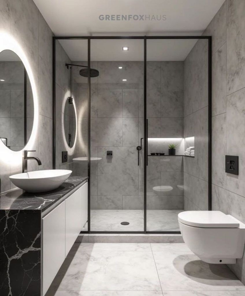 Mẫu gạch ốp nhà vệ sinh 30×60 trắng vân mây