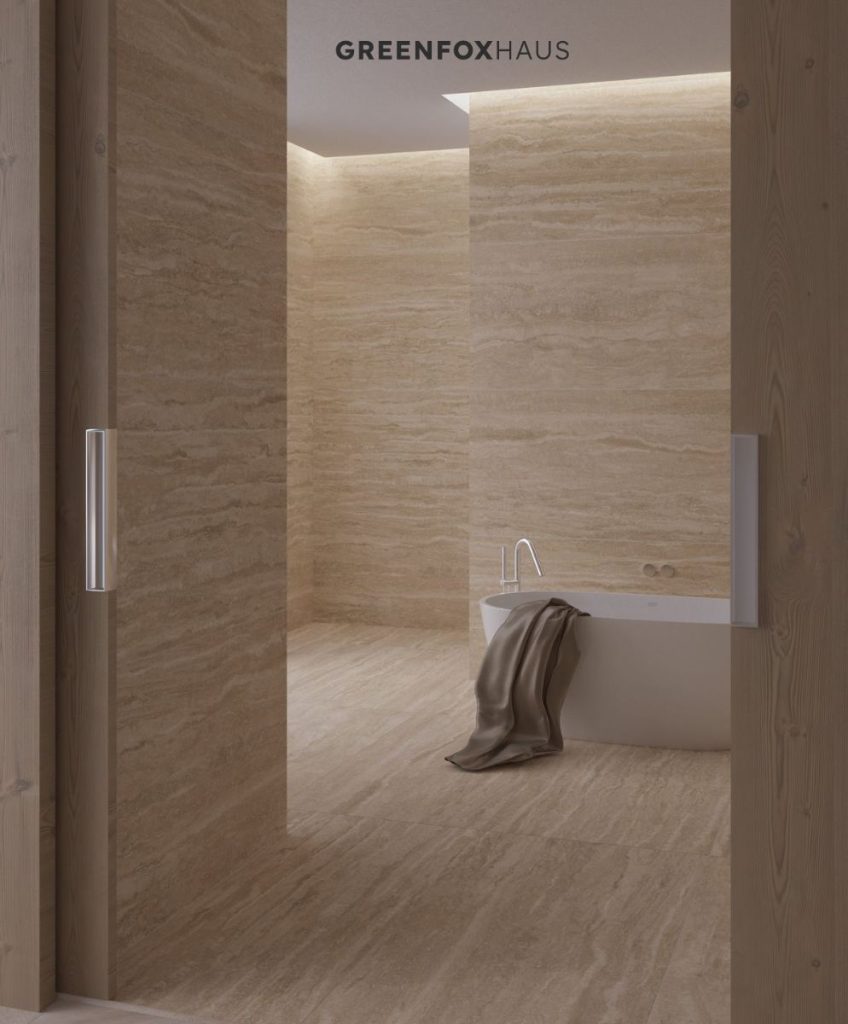 gạch ốp tường 30x60 vân Travetine