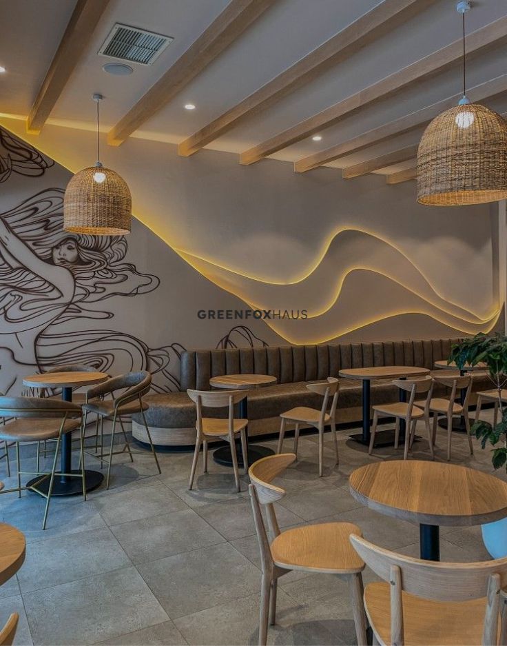 Gạch ốp lát sàn quán café phong cách tối giản