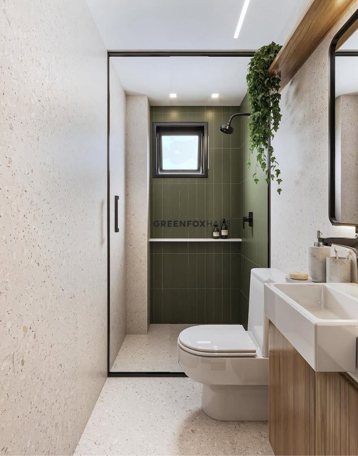 Gạch ốp lát vân terrazzo phòng tắm phong cách hiện đại