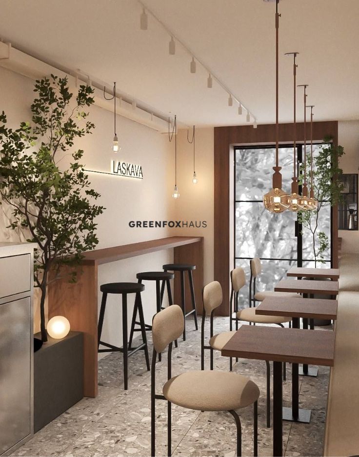 Gạch ốp lát vân terrazzo quán café phong cách hiện đại