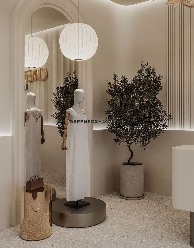 Gạch ốp lát terrazzo showroom thời trang sang trọng