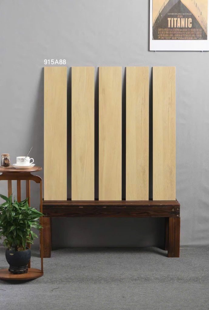 Mẫu gạch lát nền giả gỗ kcihs thước 150x900mm, chất liệu porcelain, bề mặt matt