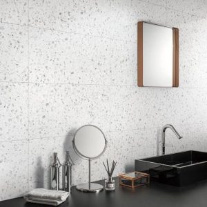 Terrazzo 30x60 ốp tường lavabo
