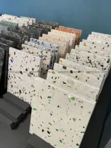 Gạch terrazzo đa màu với nhiều kích thước hạt đá, đa dạng lựa chọn cho mọi không gian.
