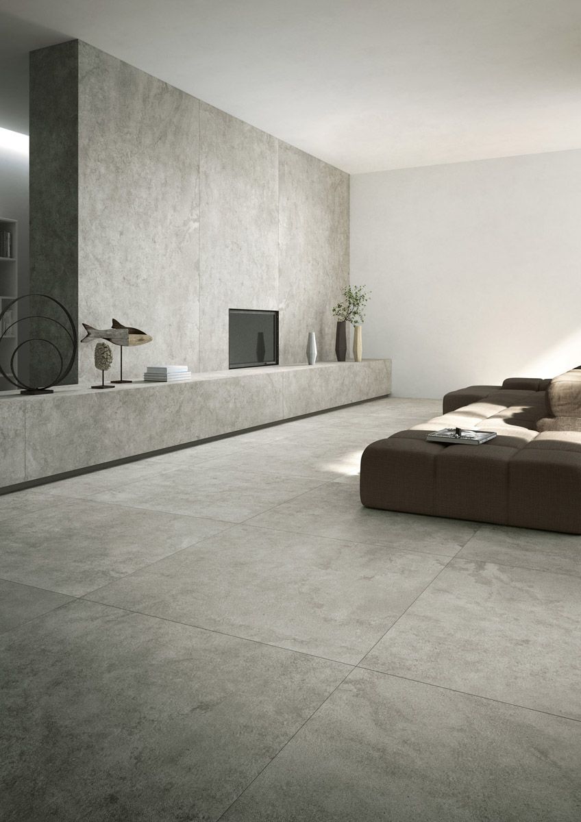 Gạch giả bê tông/xi măng tông xám – phong cách industrial, nền mộc và mạnh mẽ.