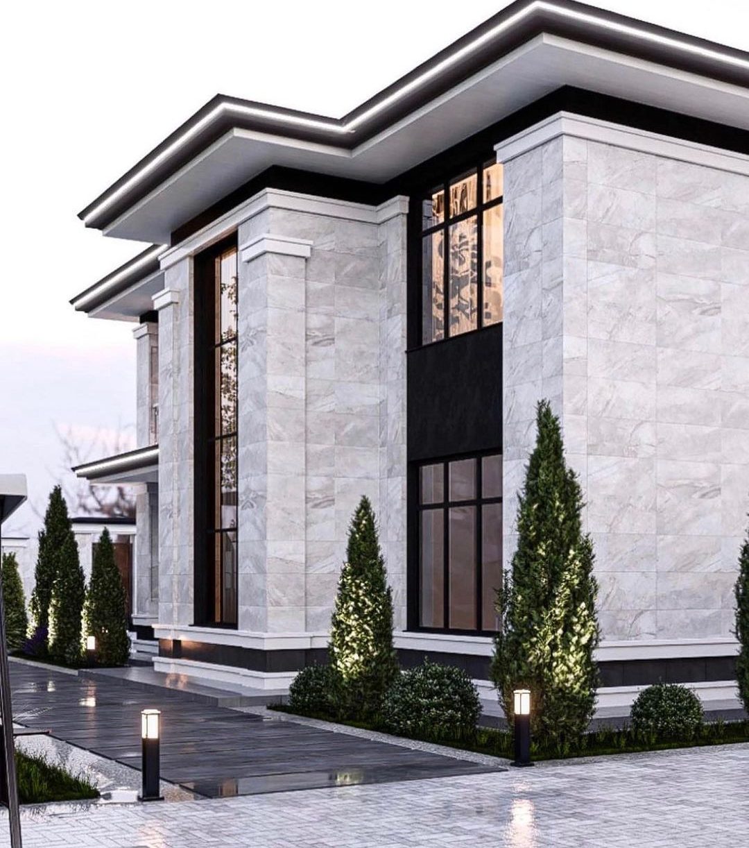 Phong cách luxury – gạch ốp mặt tiền 30×60 vân đá sáng cho vẻ sang trọng, sạch và bền dáng theo thời gian.