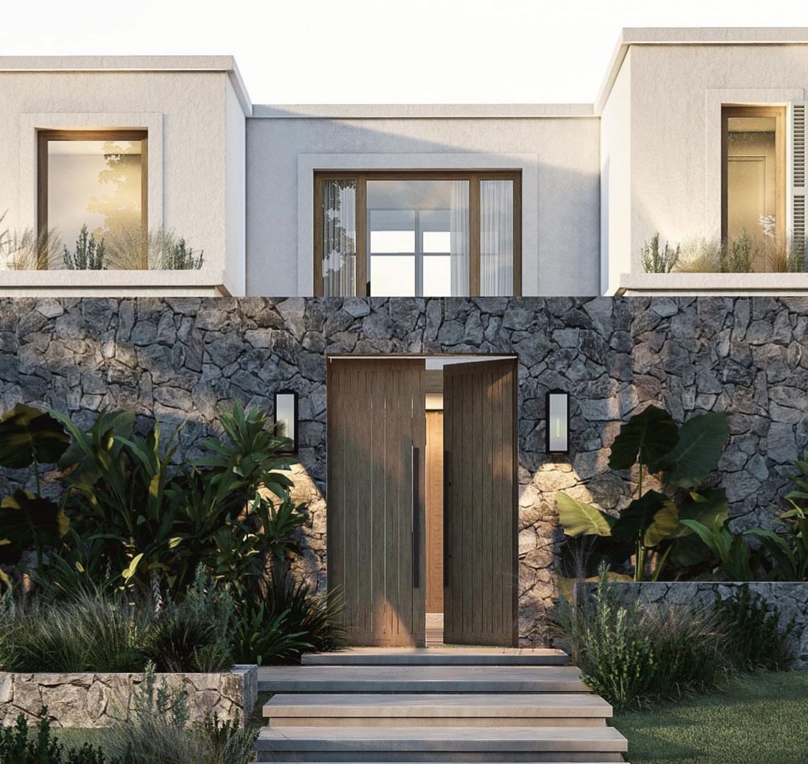 Gạch Ốp Tường Ngoài Trời Giả Đá Thô Tông Than – Tường Cổng Cá Tính