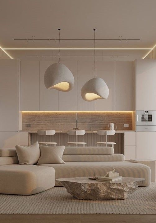 Gạch vân đá beige sáng cho không gian tinh tế, ấm mà vẫn sang