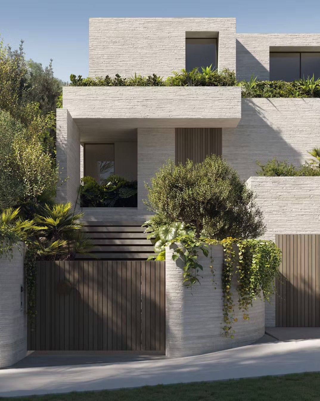 Gạch thẻ trắng xếp sole chuẩn phong cách châu Âu, phù hợp nhà phố, quán café hoặc showroom.