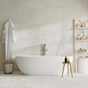 GẠCH ỐP LÁT MATT VÂN MARBLE TRẮNG KEM GF37.GDT01-CLARA (600x1200mm / 600x600mm)