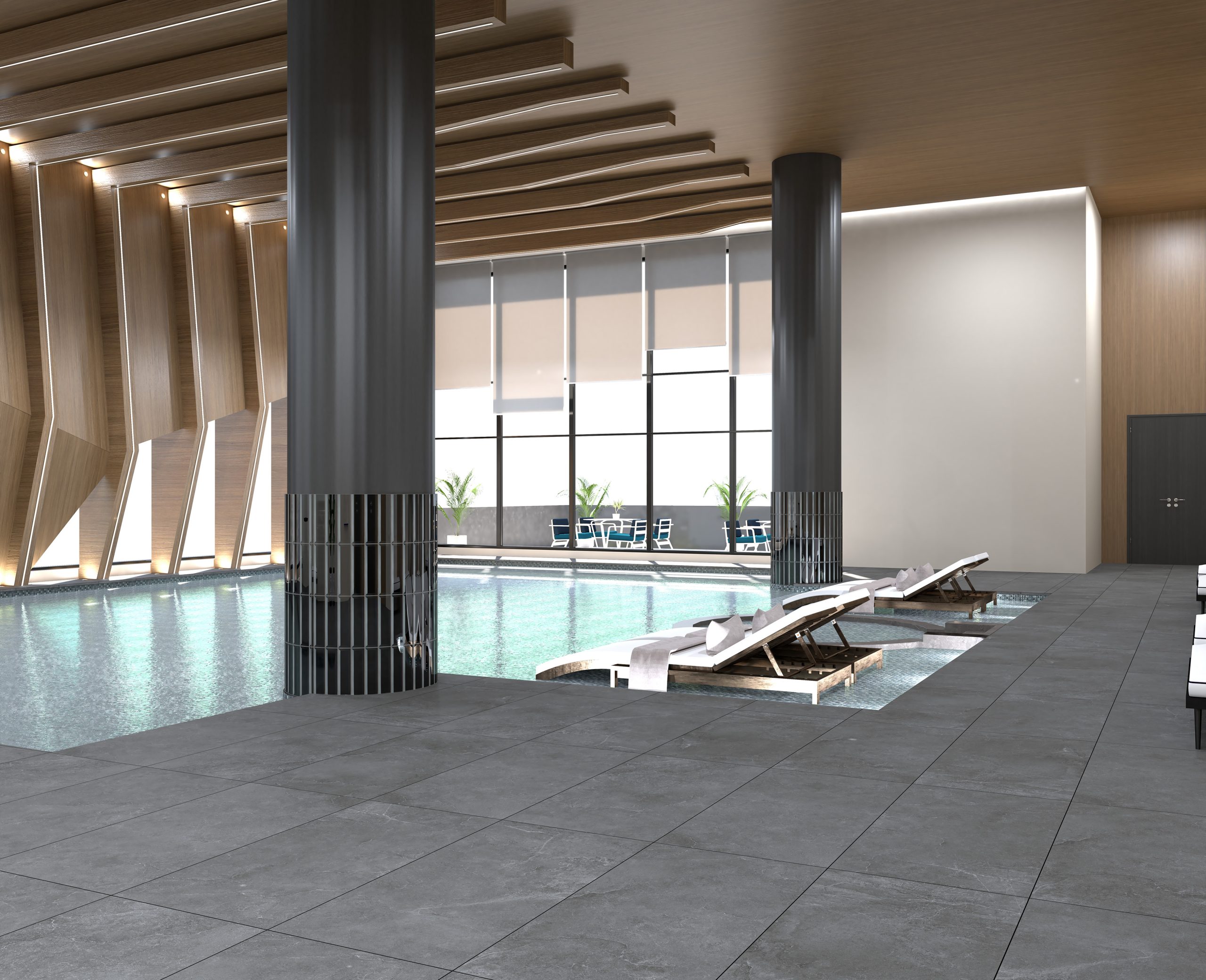 GẠCH ỐP LÁT MATT VÂN ĐÁ XÁM ĐẬM GF37.GDT05 (600x1200mm / 600x600mm)