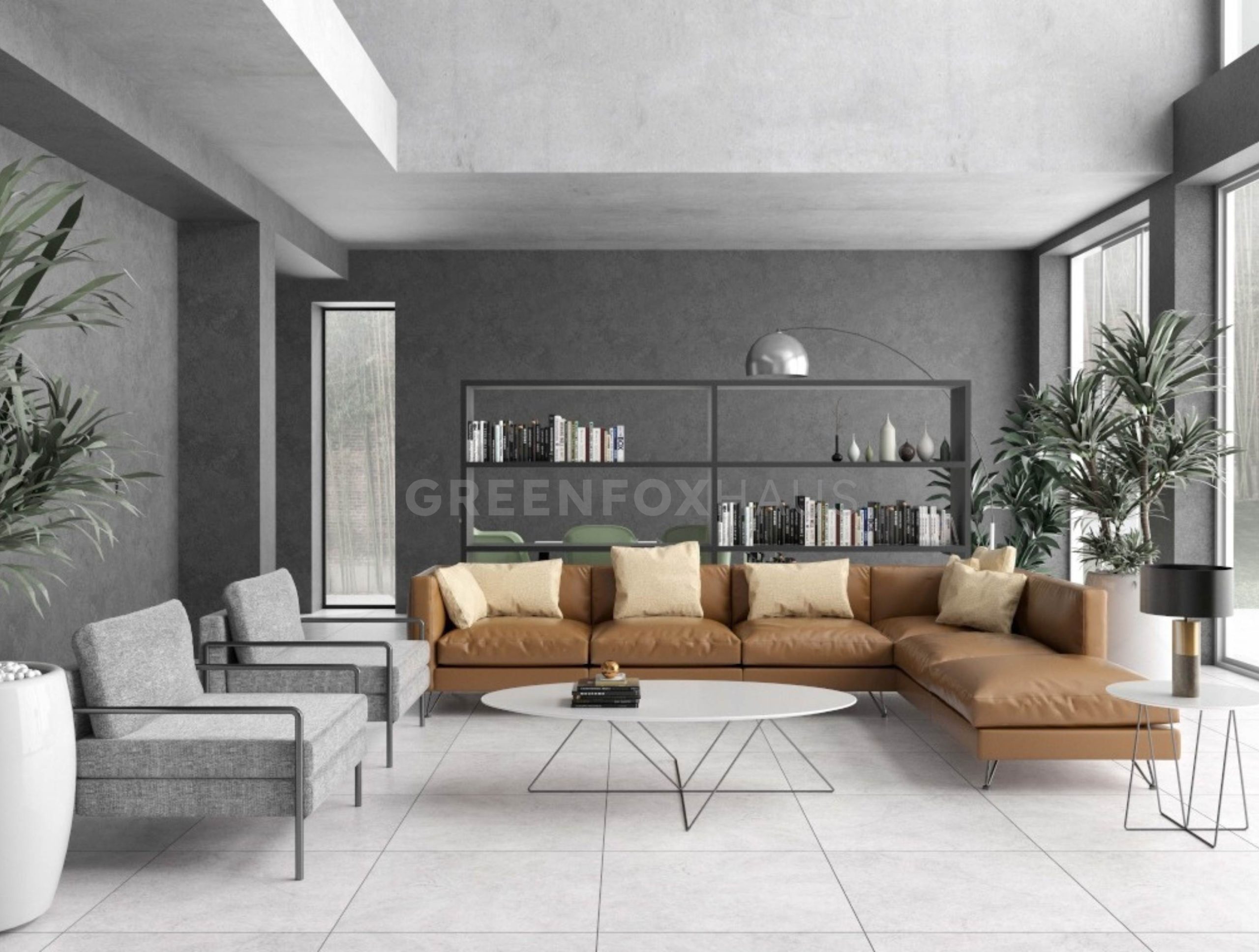 GẠCH ỐP LÁT MATT / SATIN FINISH VÂN ĐÁ XI MĂNG GF37.GHR03 (600×600mm / 300×600mm)