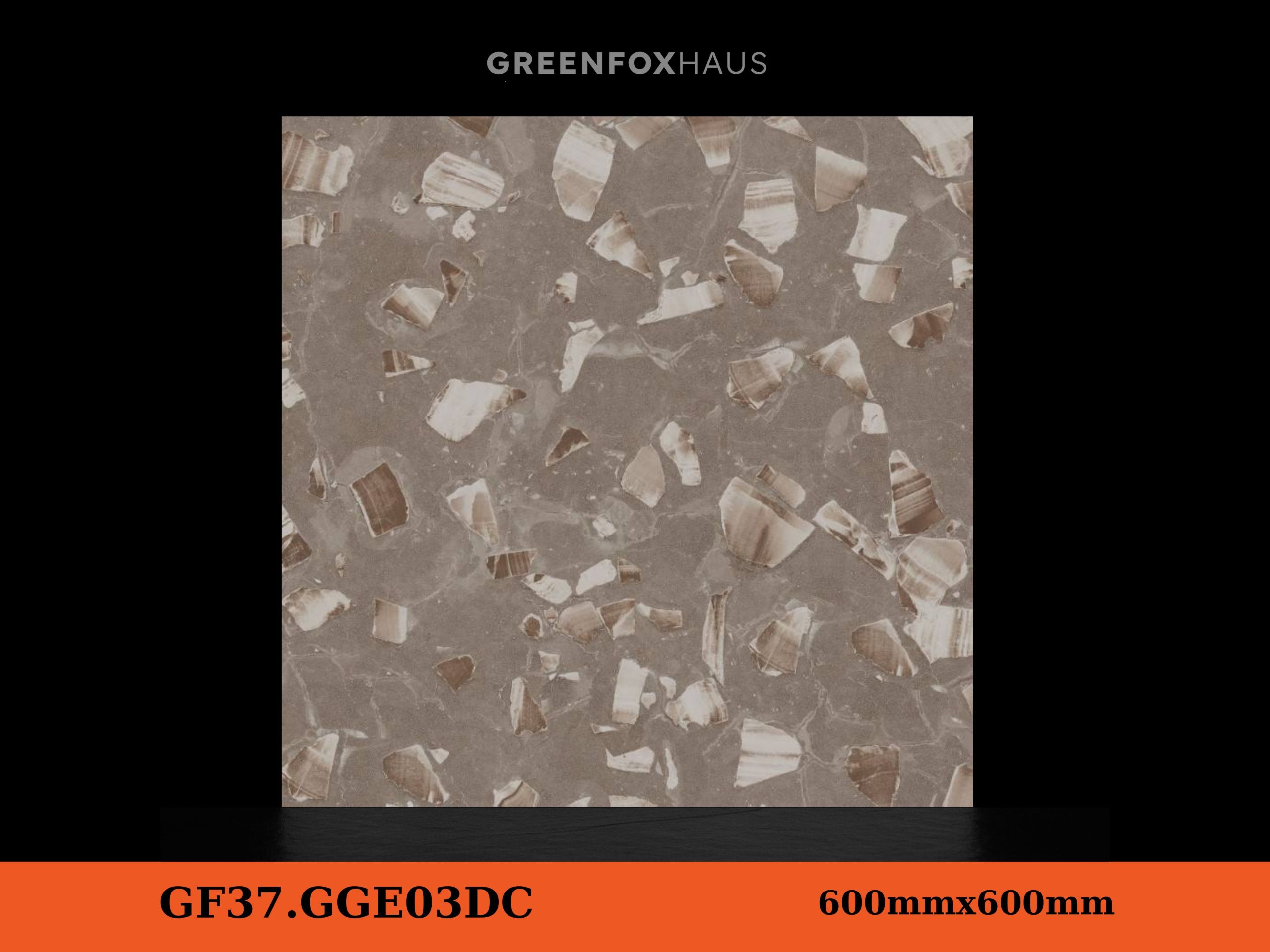 GẠCH ỐP LÁT MATT VÂN TERRAZZO NÂU GF37.GGE03DC (600x600mm)