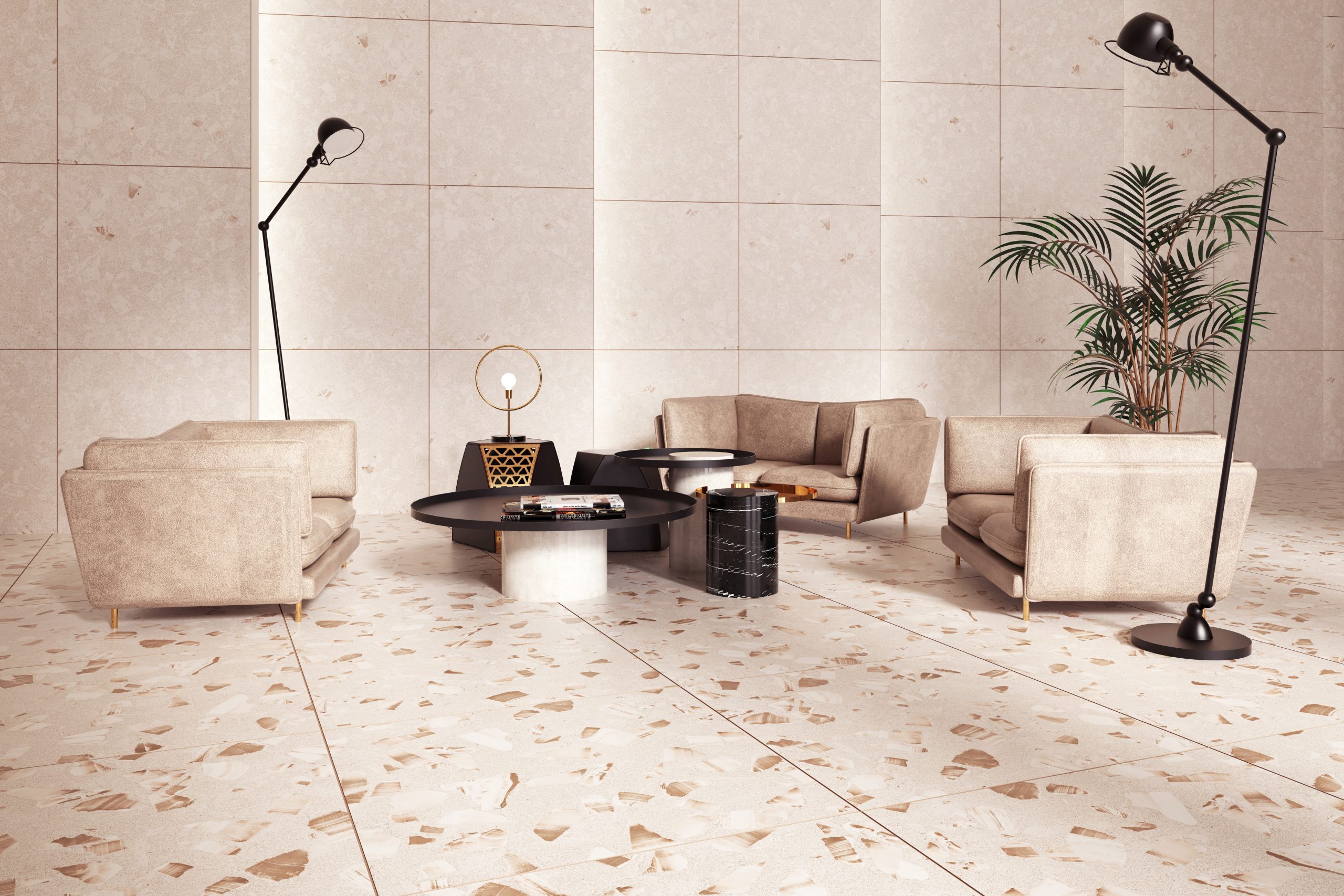 GẠCH ỐP LÁT MATT VÂN TERRAZZO BE GF37.GGE02DC (600x600mm)