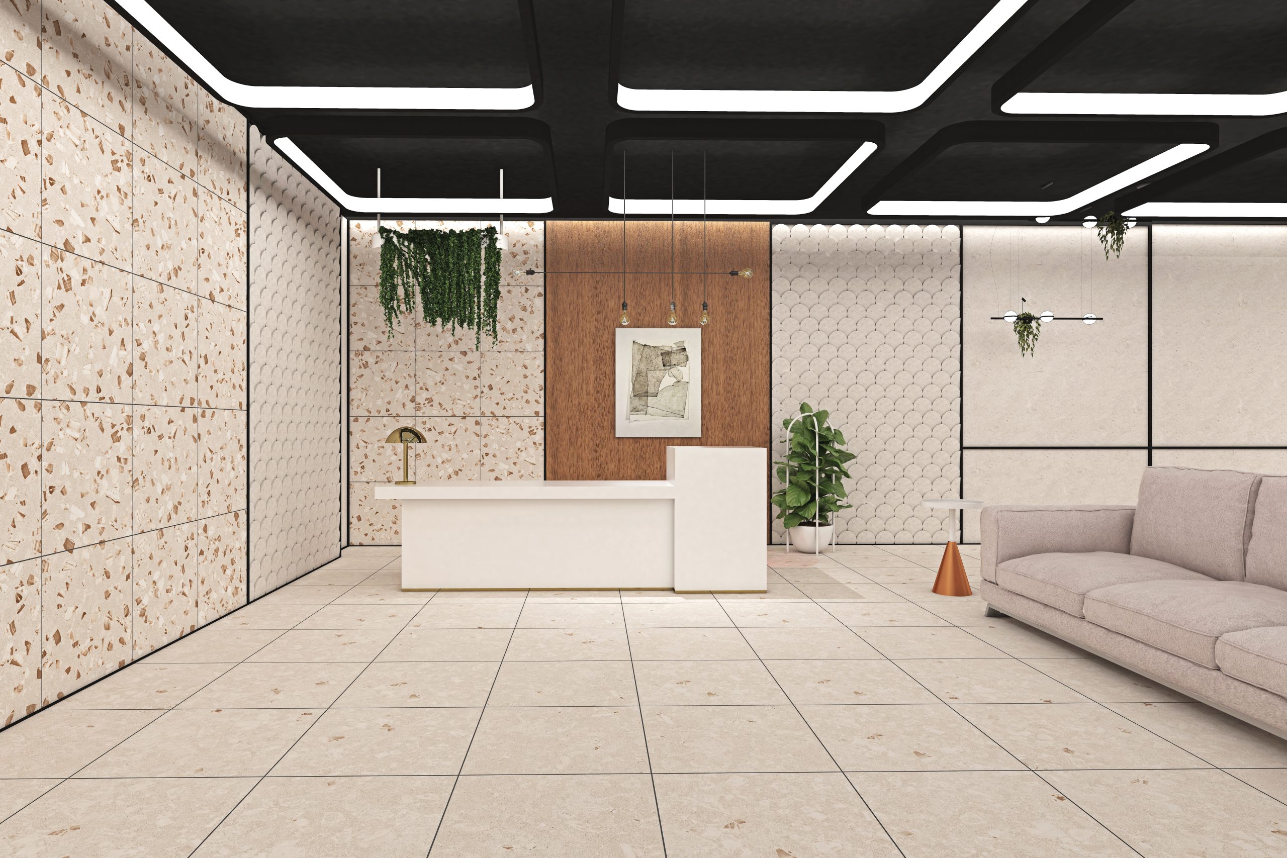 GẠCH ỐP LÁT MATT VÂN TERRAZZO MÀU BE NHẠT GF37.GGE02 (600x600mm)