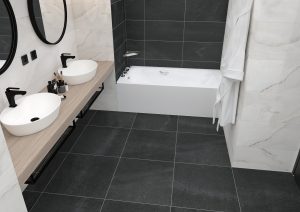 GẠCH ỐP LÁT MATT VÂN ĐÁ MÀU XÁM ĐEN GF37.GGL04 (600x600mm / 300x600mm)