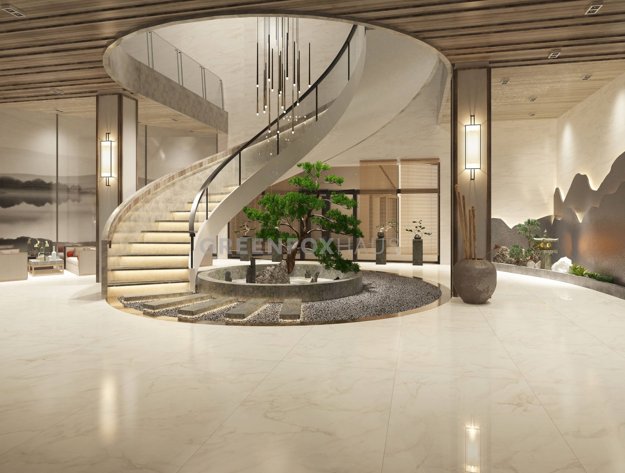 GẠCH KHỔ LỚN VÂN ĐÁ MARBLE TRẮNG KEM VÂN VÀNG 1200×2400MM GF37.GLX22 (BIG SLAB)