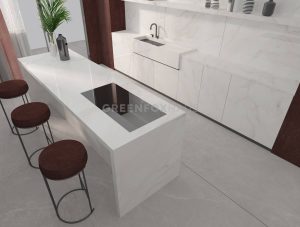 GẠCH KHỔ LỚN VÂN ĐÁ MARBLE TRẮNG KEM VÂN VÀNG 1200×2400MM GF37.GLX22 (BIG SLAB)