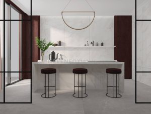 GẠCH KHỔ LỚN VÂN ĐÁ MARBLE TRẮNG KEM VÂN VÀNG 1200×2400MM GF37.GLX22 (BIG SLAB)