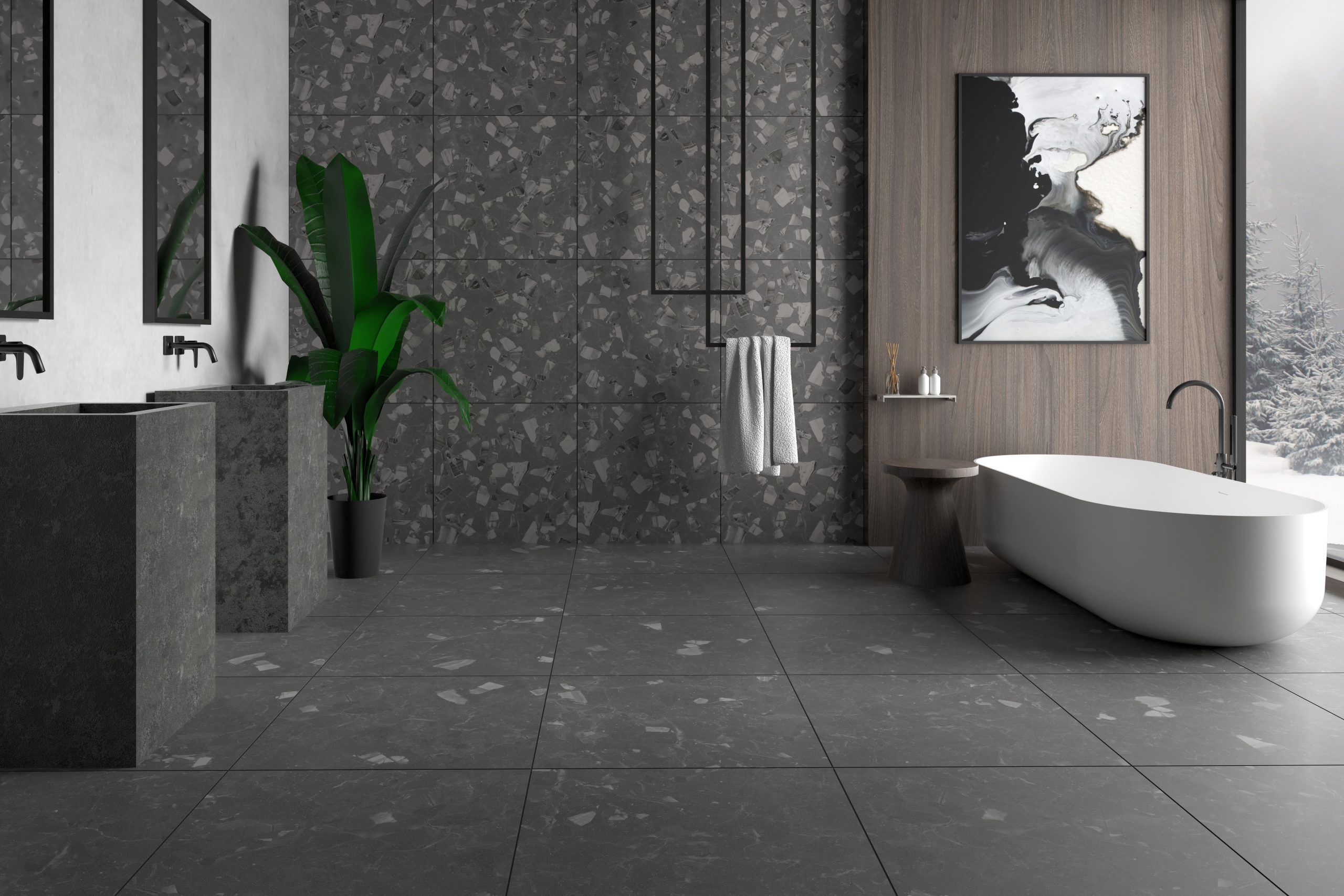 GẠCH ỐP LÁT MATT VÂN TERRAZZO XÁM GF37.GGE04DC (600x600mm)