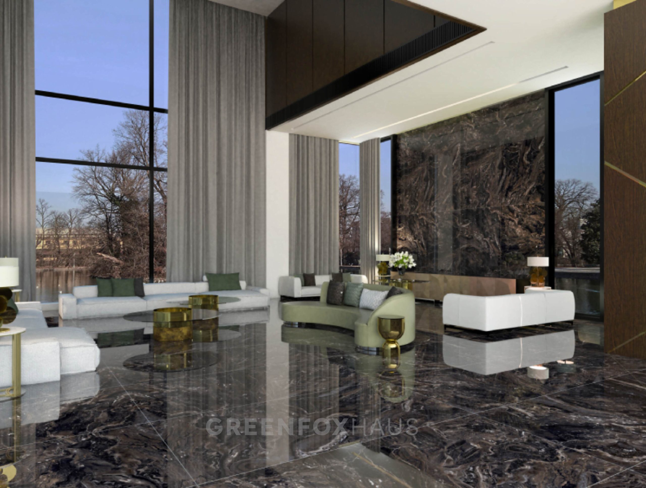 GẠCH KHỔ LỚN POLISHED VÂN ĐÁ ONYX ĐEN NÂU VÂN XOÁY 1200×2400MM GF37.GLX34 (BIG SLAB)