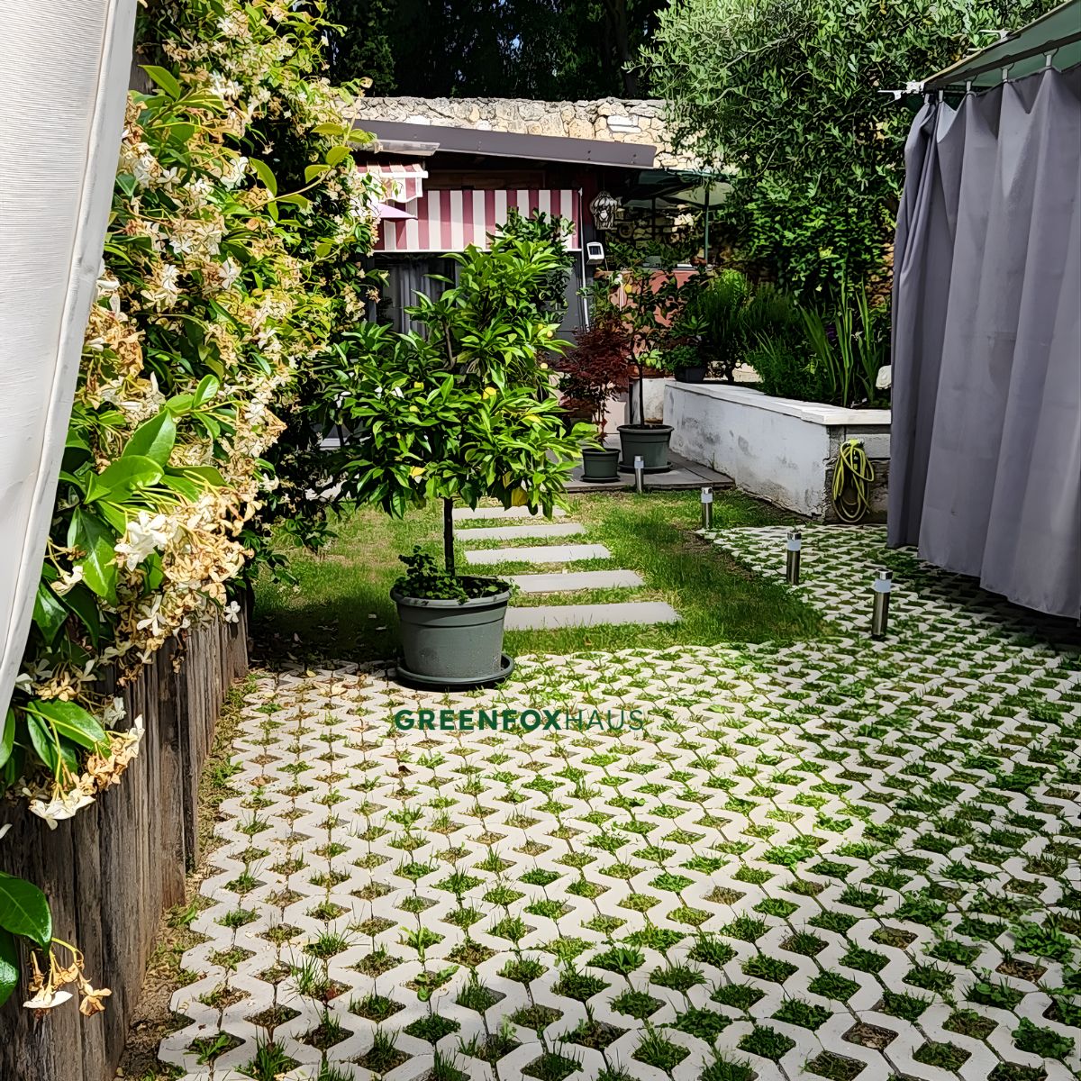 gạch trồng cỏ sân vườn chống trơn trượt, gạch bông gió lát nền cảnh quan thoát nước hiệu quả