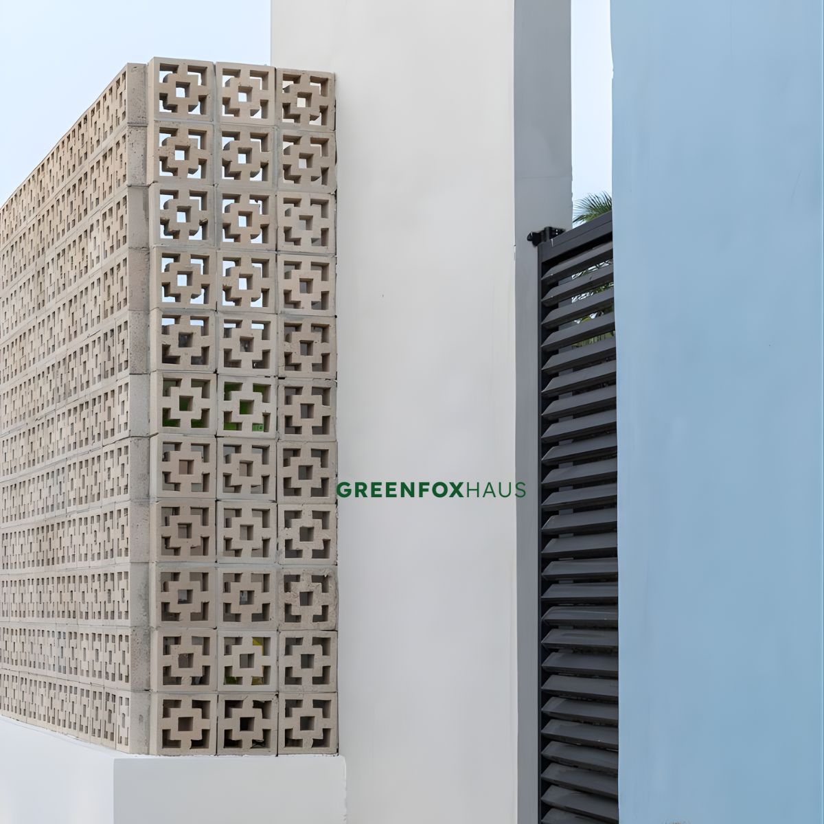 tường gạch bông gió xi măng ngoài trời, gạch thông gió trang trí mặt tiền nhà hiện đại bền chắc