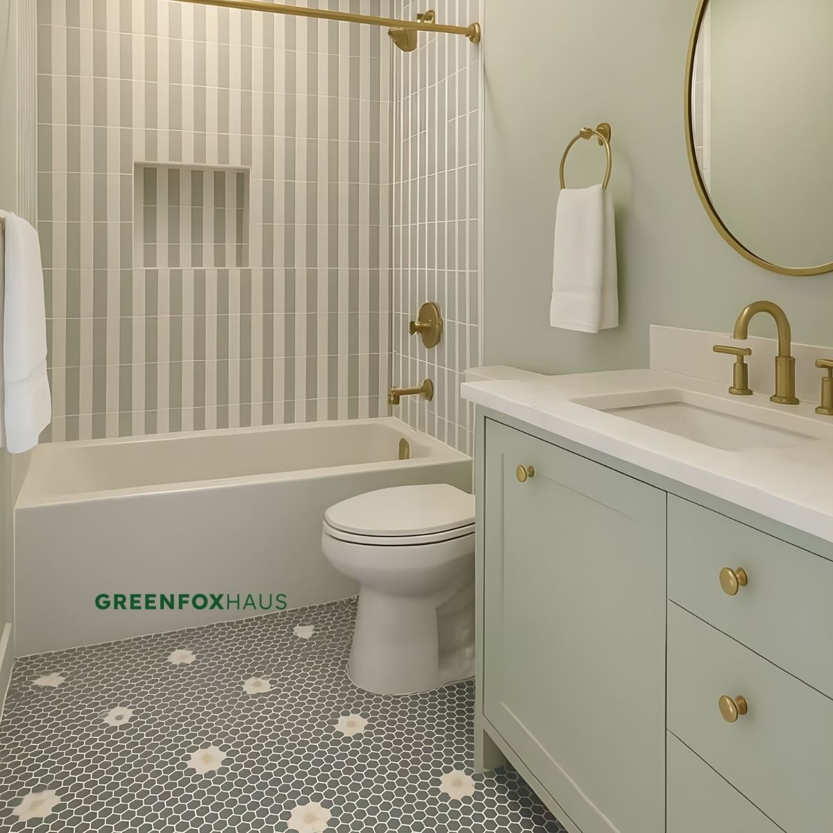 gạch bông lát nền phòng tắm lục giác xám trắng họa tiết hoa đơn giản