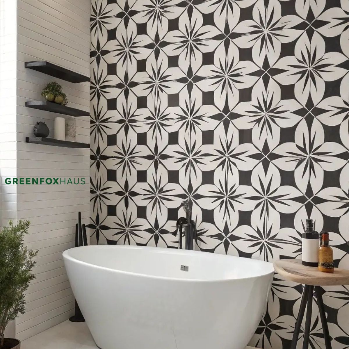 gạch ốp nhà vệ sinh 30x60 hoa văn gạch bông, gạch ốp wc đẹp