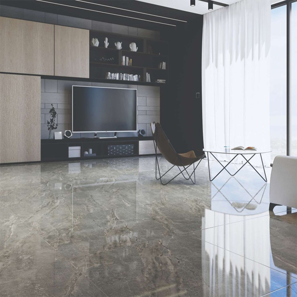 gạch lát nền 60x60 vân đá tự nhiên phòng khách hiện đại liền mạch