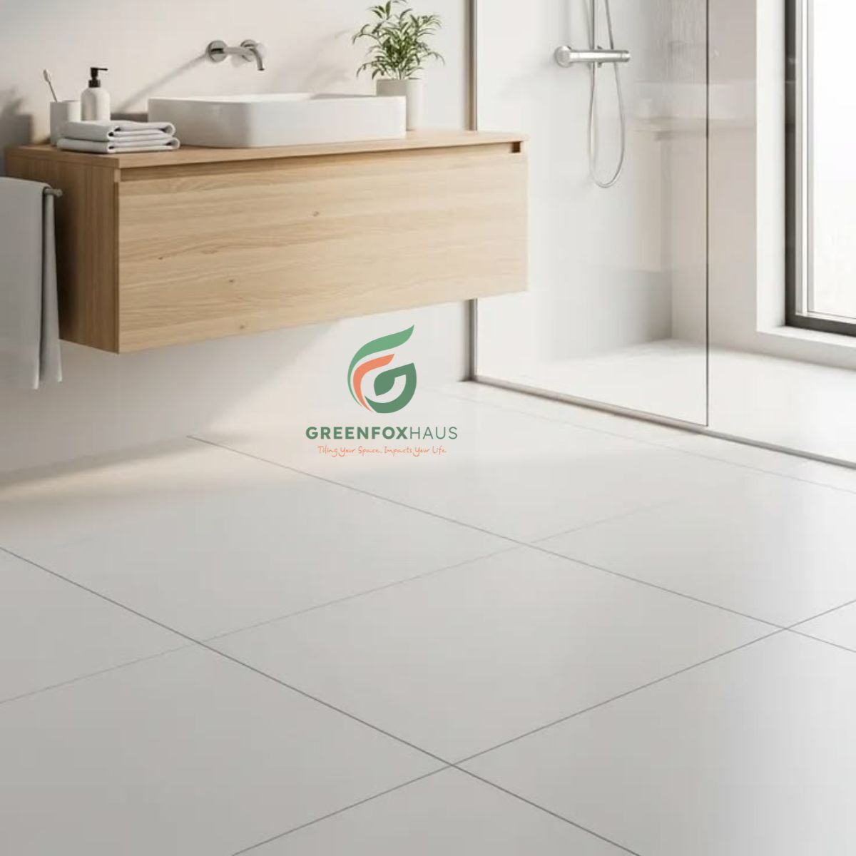 gạch lát nền trắng nhám chống trơn cho nhà tắm an toàn và sạch sẽ