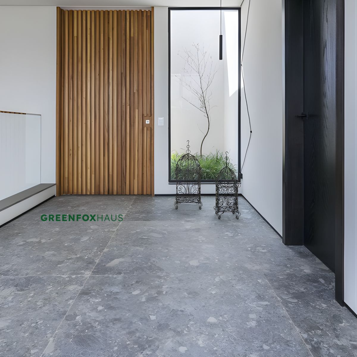 gạch xám terrazzo họa tiết đá vụn không gian nội thất sáng tạo độc đáo