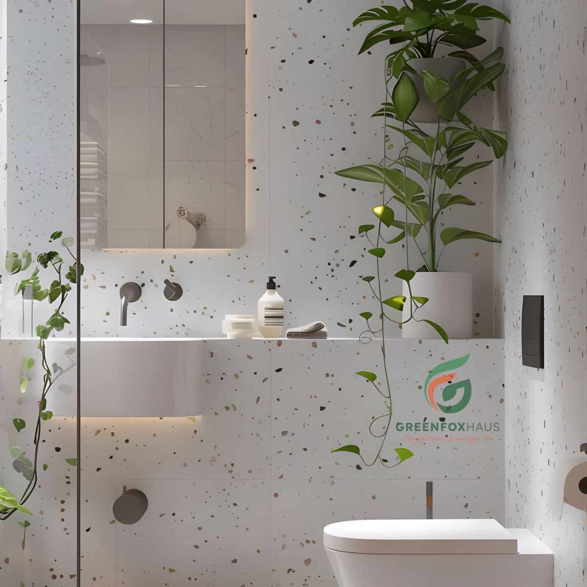 gạch ốp nhà vệ sinh 30x60 terrazzo hiện đại, mẫu gạch ốp tường 30x60 đẹp