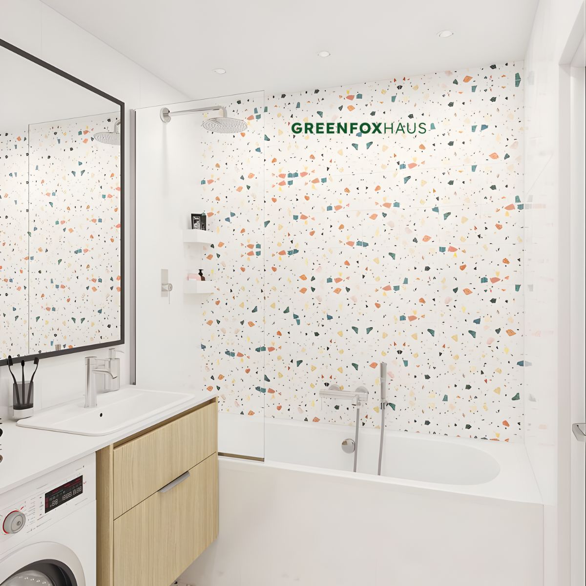 gạch ốp nhà vệ sinh 30x60 vân terrazzo cao cấp, gạch ốp tường vệ sinh