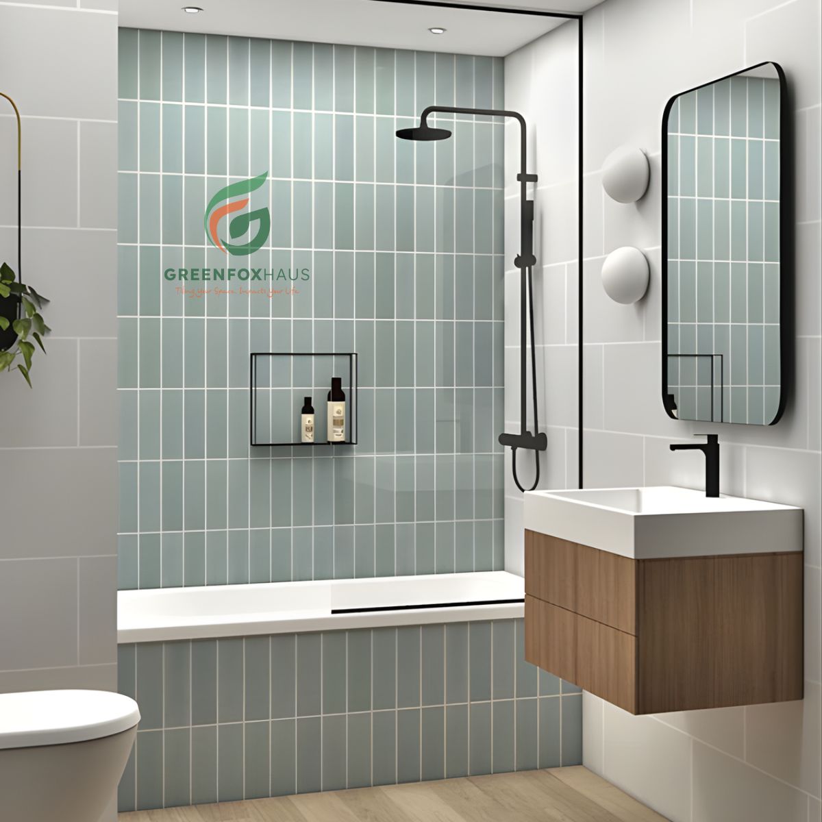 gạch thẻ ốp tường phòng tắm dạng mosaic vỉ lưới dễ thi công và đồng đều ron