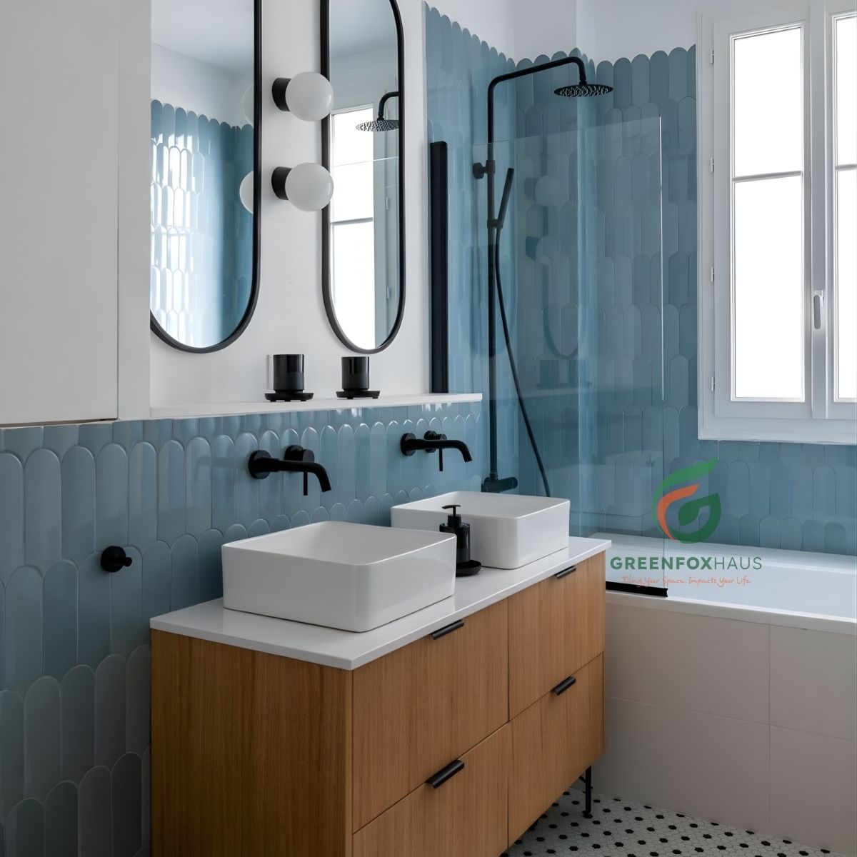 gạch ốp tường nhà vệ sinh phối màu đẹp gạch ốp nhà vệ sinh tone sáng tối gạch ốp nhà vệ sinh tạo điểm nhấn