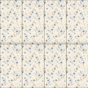 GẠCH ỐP LÁT TRANG TRÍ HỌA TIẾT HOA LÁ NHỎ MÀU BE XANH PASTEL GF52.5803 (600x1200mm)