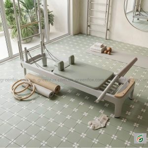 Gạch bông màu xanh pastel mang lại cảm giác nhẹ nhàng, thư giãn cho không gian sống và phòng tập