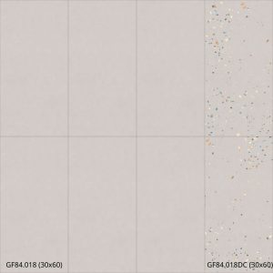 GẠCH ỐP LÁT MATT VÂN XI MĂNG TERRAZZO MÀU XÁM NHẠT (300x600mm) GF84.018 / GF84.018DC