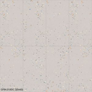 GẠCH ỐP LÁT MATT VÂN XI MĂNG TERRAZZO MÀU XÁM NHẠT (300x600mm) GF84.018 / GF84.018DC