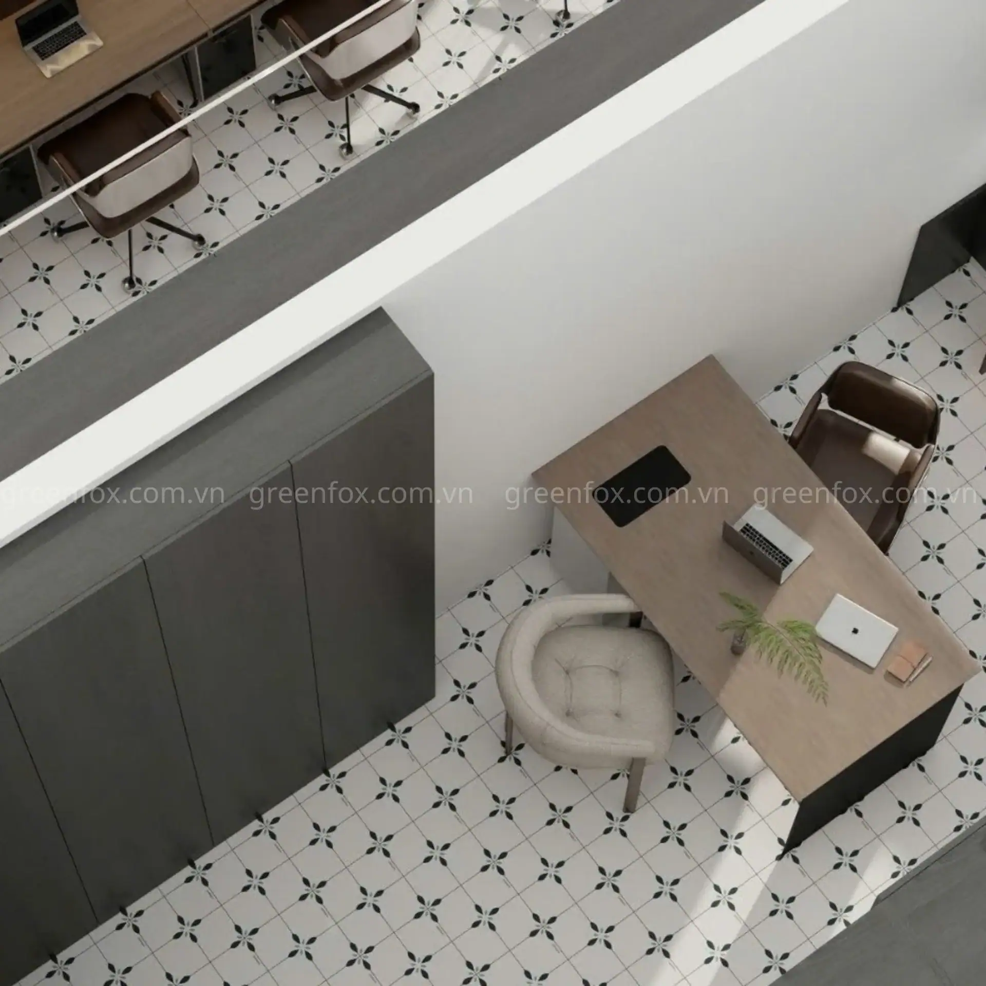 GẠCH BÔNG PORCELAIN MATT HỌA TIẾT CỔ ĐIỂN GF85.3019 (300x300mm)
