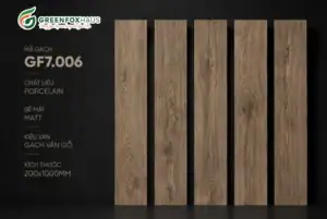 GẠCH LÁT NỀN MATT VÂN GỖ MÀU NÂU XÁM GF7.006 (200x1000mm)