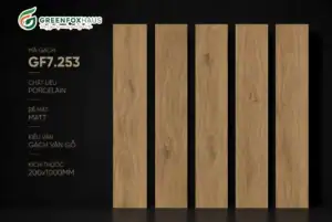 GẠCH LÁT NỀN MATT VÂN GỖ MÀU BE GỖ SÁNG GF7.253 (200x1000mm)