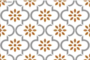 GẠCH BÔNG PORCELAIN MATT HỌA TIẾT HOA VĂN CỔ ĐIỂN GF85.3022 (300x300mm)