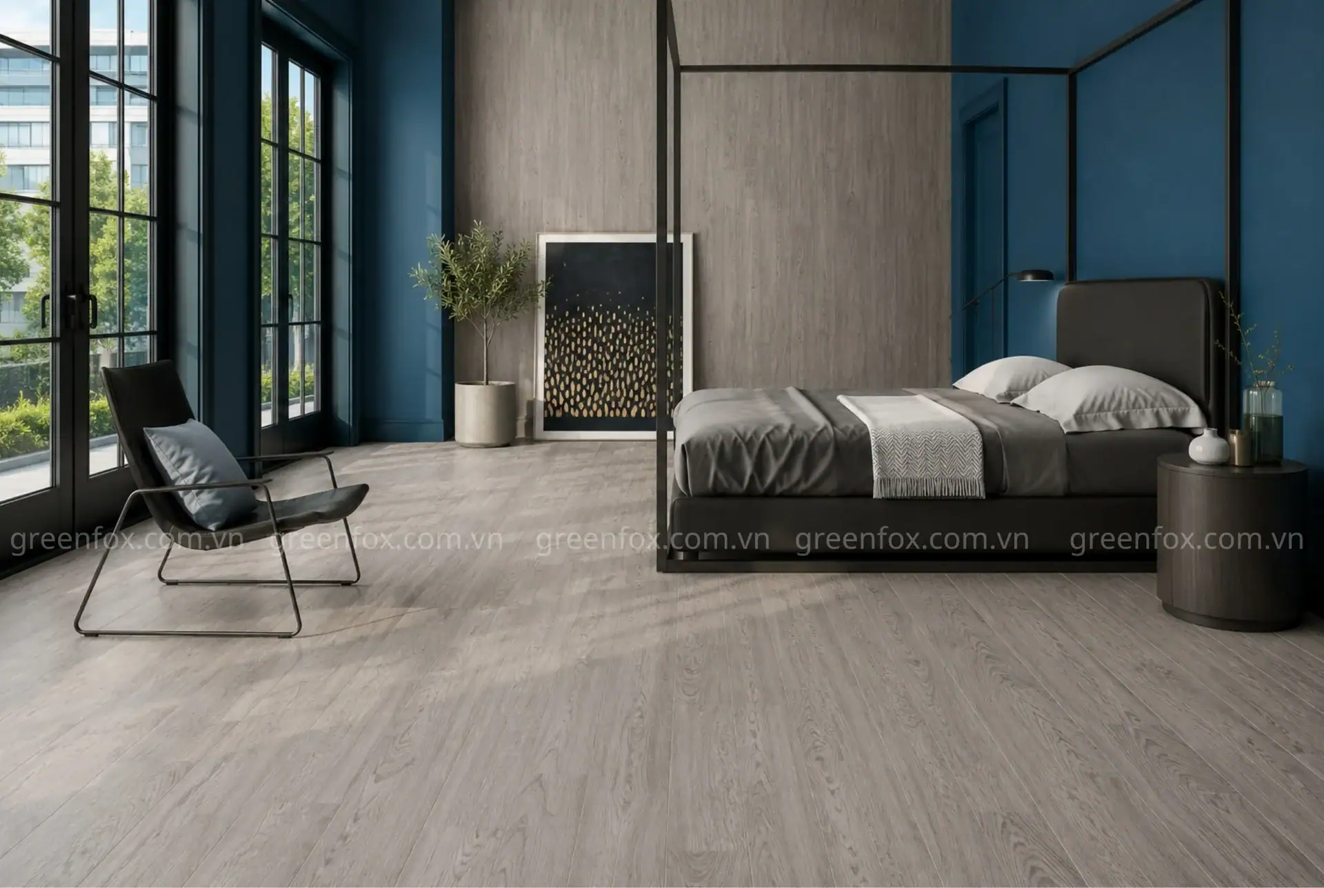 GẠCH ỐP LÁT VÂN GIẢ GỖ MATT MÀU XÁM TRẮNG GF7.938 (150×900MM)