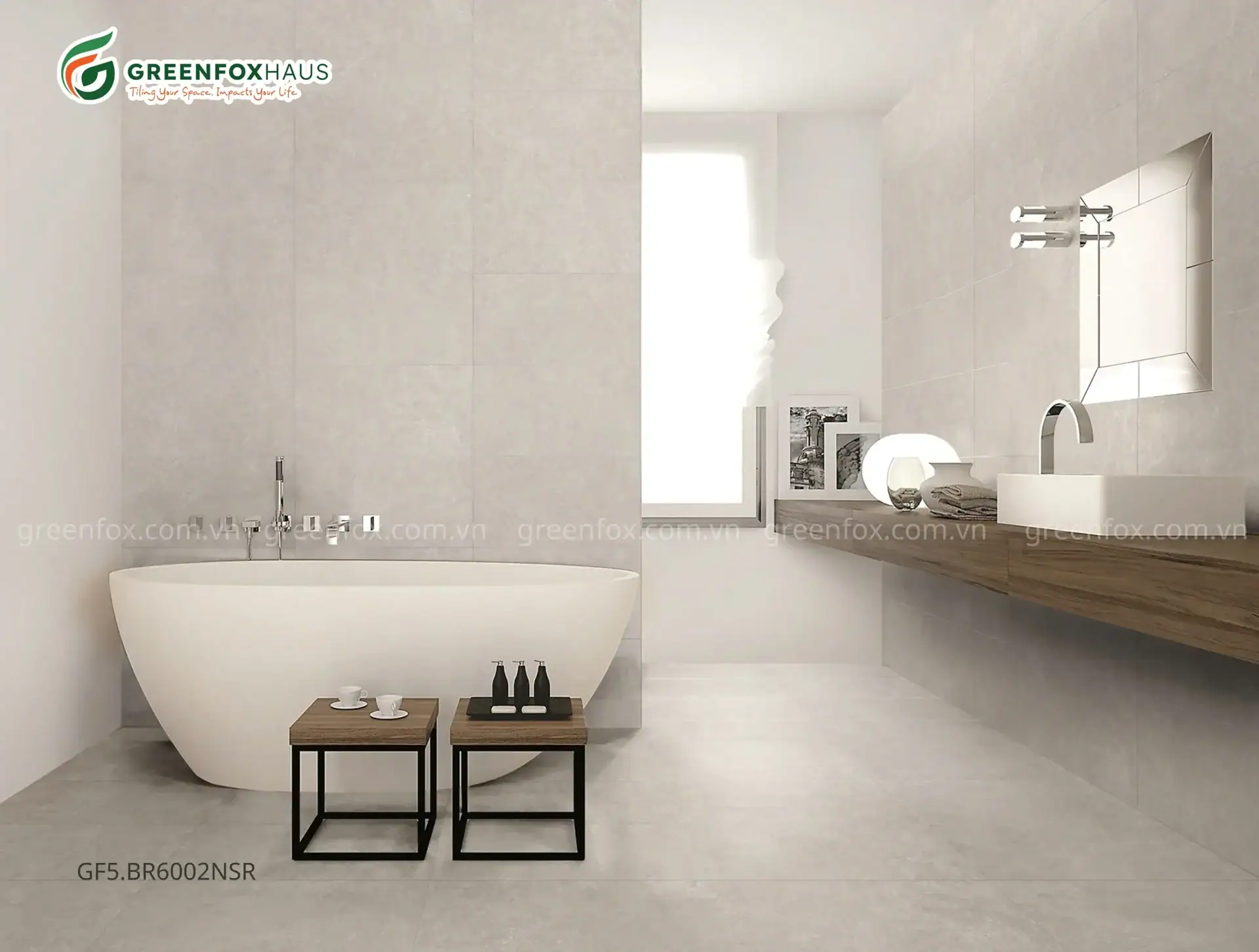 GẠCH ỐP LÁT MATT VÂN GIẢ ĐÁ MÀU BE GF5.BR6002NSR (600X600MM)